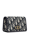 30 Montaigne Nano Pouch in Blue Dior Oblique Jacquard