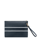 Large Dior Vibe Daily Pouch in Blue Calfskin
