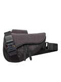 Nylon Padded Saddle Bag in Black