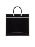 Medium Sunshine Shopper Canvas and Black Patent Leather