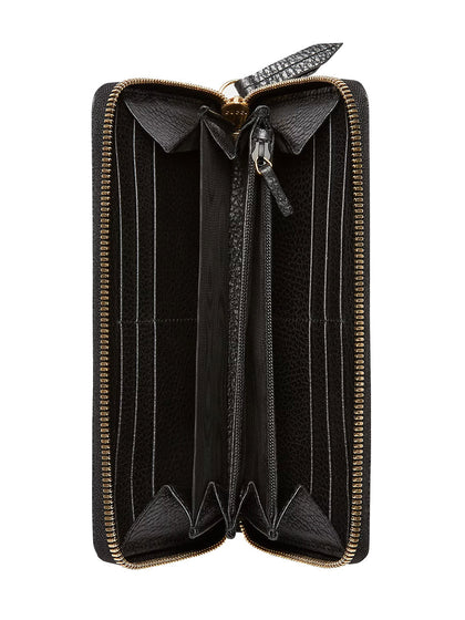 Leather Zip Around Wallet