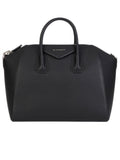 Medium Antigona bag in Black Grained Leather