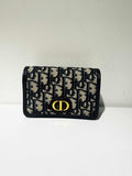 30 Montaigne Nano Pouch in Blue Dior Oblique Jacquard