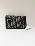 30 Montaigne Nano Pouch in Blue Dior Oblique Jacquard