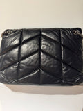Loulou Puffer Medium Black Quilted Shoulder Bag