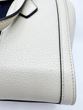 Ophidia Small White Leather Tote