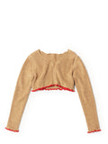 La Maille Santon Crop in Light Brown