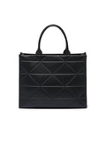 Large Leather Prada Symbole Bag with Topstitching in Black