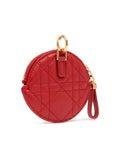 Detachable Dior Caro Coin Purse in Red Cannage Calfskin