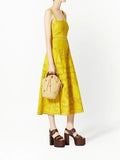 Roman Stud Raffia Bucket Bag