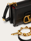 Stud Sign Grainy Calfskin Shoulder Bag