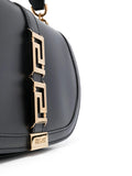 Greca Goddess Shoulder Bag in Black