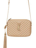 Lou Camera Bag in Quilted Leather Beige