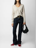 River Cashmere Jumper in Sugar Multico