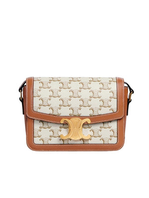 Teen Triomphe Bag in Triomphe Canvas and Calfskin