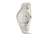 Pre Owned Mens Rolex Stainless Steel Datejust Pave Diamond 16030