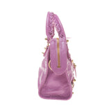 Balenciaga 309544 Light Purple Lambskin Gold Giant 12 Mini City Motorcycle Handb