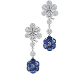 TAK FOOK - 18K SAPPHIRE DIAMOND EARRINGS