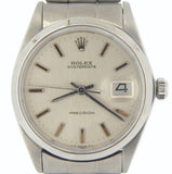 PRE OWNED MENS ROLEX STAINLESS STEEL OYSTERDATE WITH A SILVER DIAL 6694