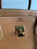 Authentic Hermès Birkin 40 in Vache Ardennes Gold