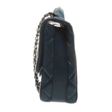 Chanel A94179 Teal Blue Lambskin Quilted Large Chain Bag