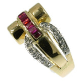 Rubies & Diamonds Retro ring