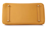 Pre-Owned Hermès Jaune D\'or Couchevel Birkin 35