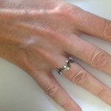 Dalben Sakura Yellow Sapphire Diamond Gold Band Ring