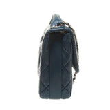 Chanel A94178 Teal Blue Lambskin Quilted Small Chain Bag