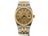 PRE OWNED MENS ROLEX TWO-TONE OYSTERQUARTZ DATEJUST GOLD CHAMPAGNE 17013