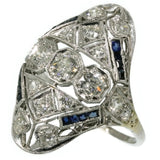 Art Deco platinum engagement ring