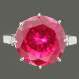 French estate platinum engagement ring