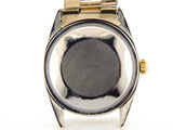 PRE OWNED MENS ROLEX GOLD SHELL OYSTER PERPETUAL WITH A BLACK DIAL 1024