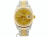 Pre Owned Mens Rolex Two-Tone Datejust with a Gold Champagne Dial 1601