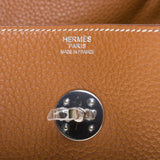 Hermes Gold Clemence Leather Lindy 34cm (T Stamp)