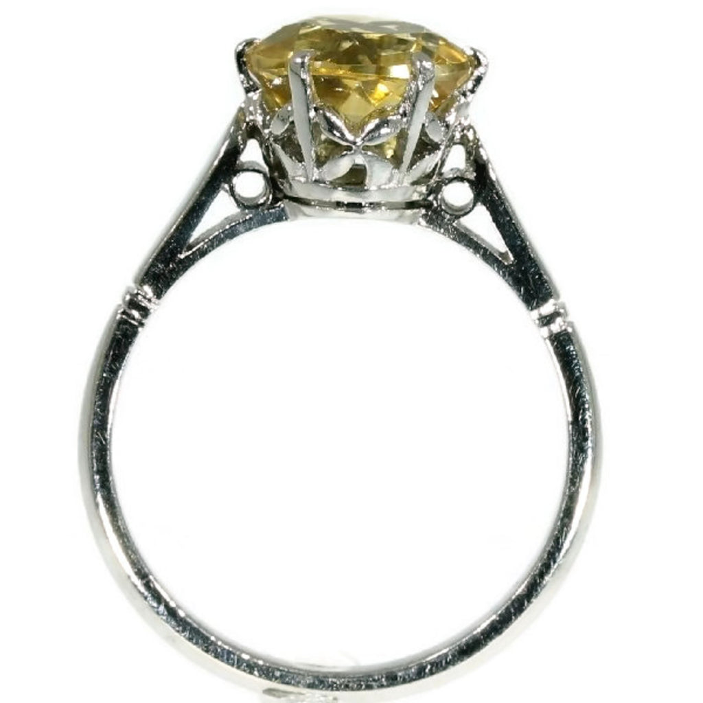 Vintage yellow stone engagement ring