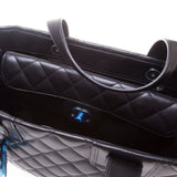 Chanel Black Lambskin Quilted Tote Bag