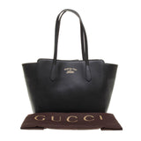 Gucci 354408 Black Swing Leather PM Tote Bag