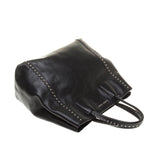 Miu Miu Black Calf Leather with Rivets Handbag