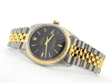 Pre Owned Mens Rolex Two-Tone Datejust with a Black Dial 1601