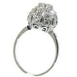 Diamond cluster estate engagement ring