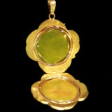 Art Nouveau woman head gold locket