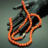 Antique coral bead necklace