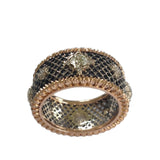 Dalben Diamond Gold Openwork Band Ring