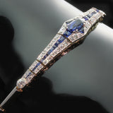 Dutch Art Deco sapphire&diamond bracelet