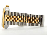 Pre Owned Mens Rolex Two-Tone Datejust with a Green Arabic Dial 16233