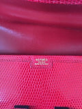 Hermès Jige Lizard Rouge Braise clutch Lizard Rouge Braise – Very rare color
