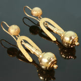 Victorian gold dangle earrings