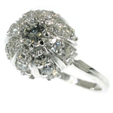 Diamond cluster estate engagement ring