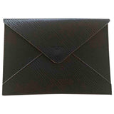 Louis Vuitton black leather clutch bag